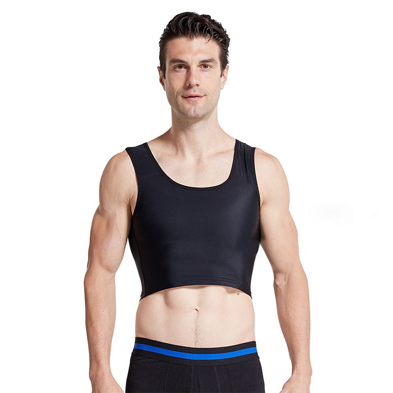 Volcanic Stone Corps des hommes Traceless Shaping Vest poitrine serré poitrine plat garçons gros