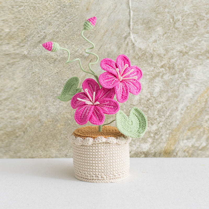 Bouquet en pot tissé à la main
