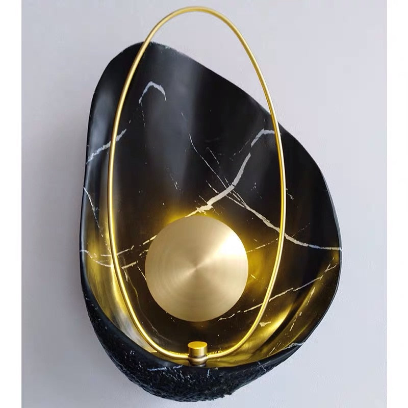 Lampe murale en marbre Shell