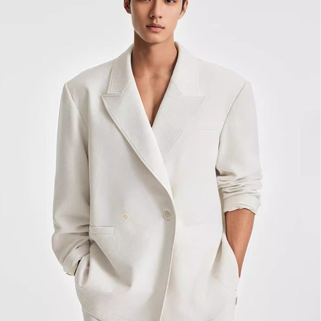 Springautumn Style coréen Mens Minimalist Suit Jacket