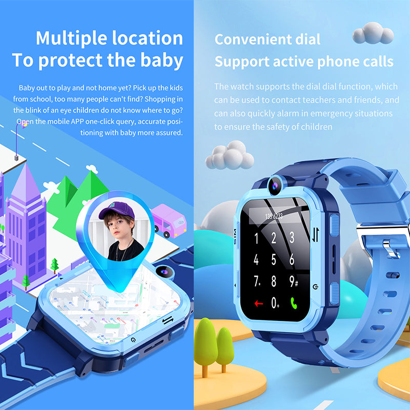 4G Kids Smart Watch avec GPS Tracker Vidéo Call Touch écran caméra étanche