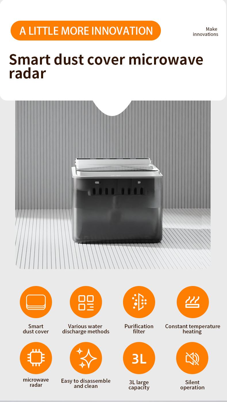 Batterie de recharge sans fil alimentée 304 en acier inoxydable Cat Induction automatique Pet Water Fou