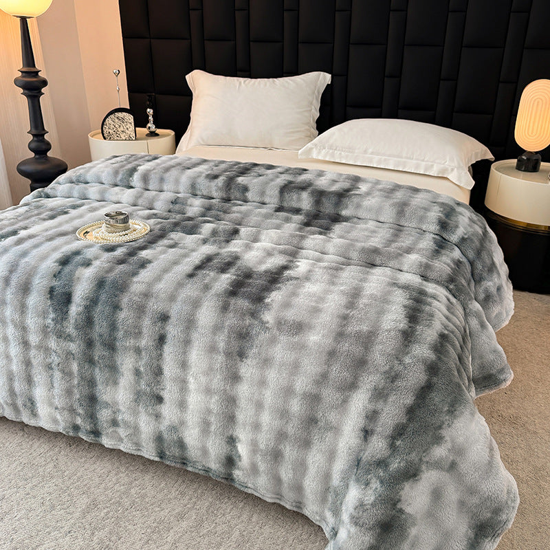 Revêtement en peluche en forme de lapin-fur-like en peluche avec imprimé design parfait pour les serviettes et comme un
