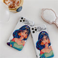 Peinture à l'huile cas téléphone princesse