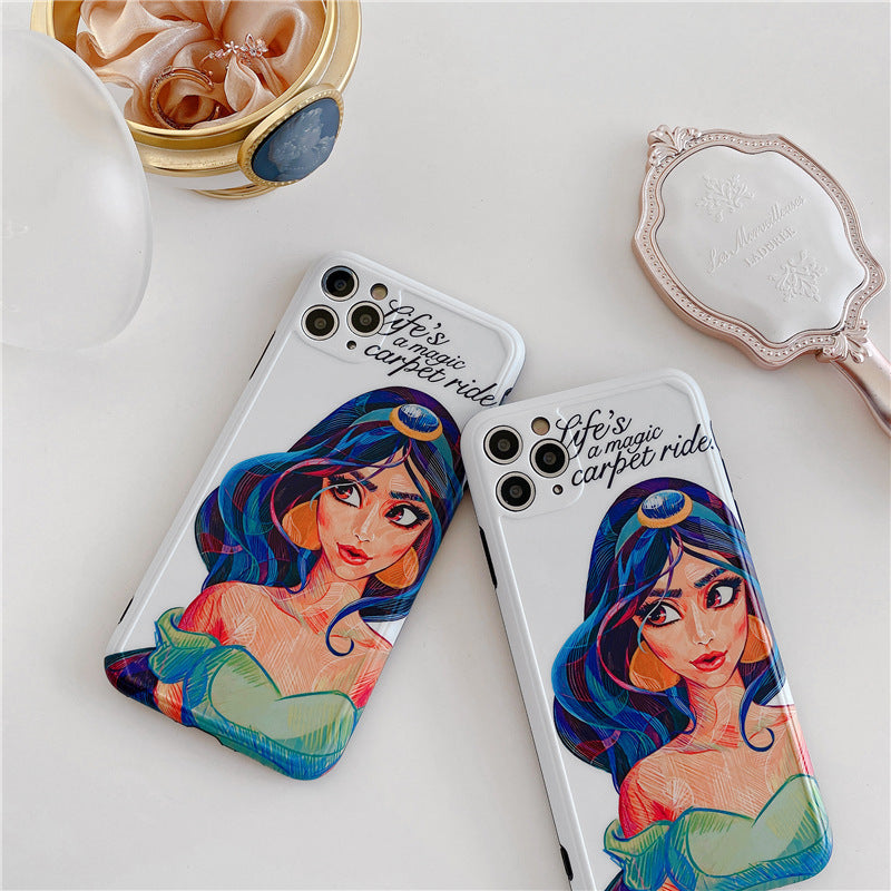Peinture à l'huile cas téléphone princesse