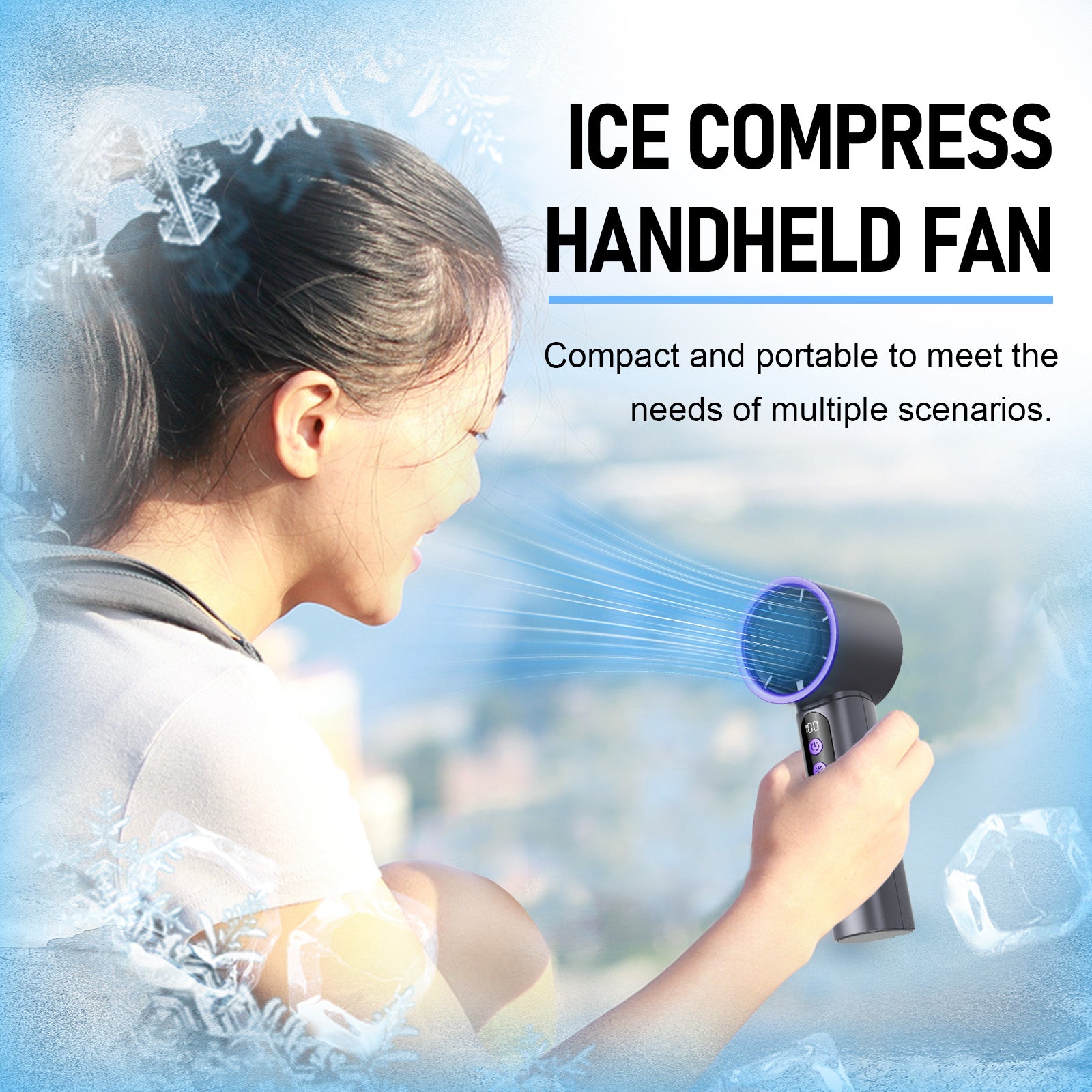 Eventail de poche Ice Pack Roland Gray 1pc