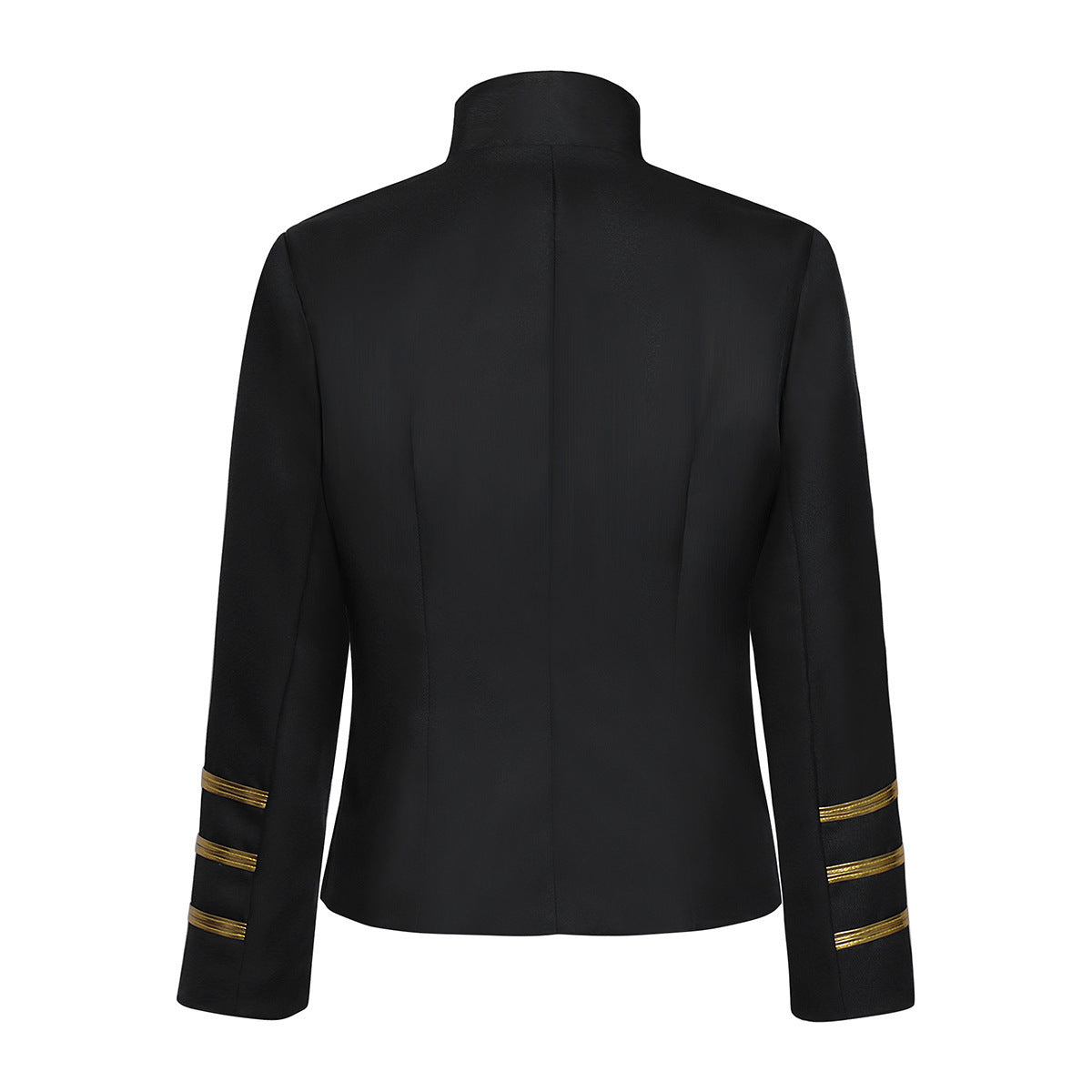 European and American Medieval Court-style Golden Double-breasted Vintage Coat avec un Stan