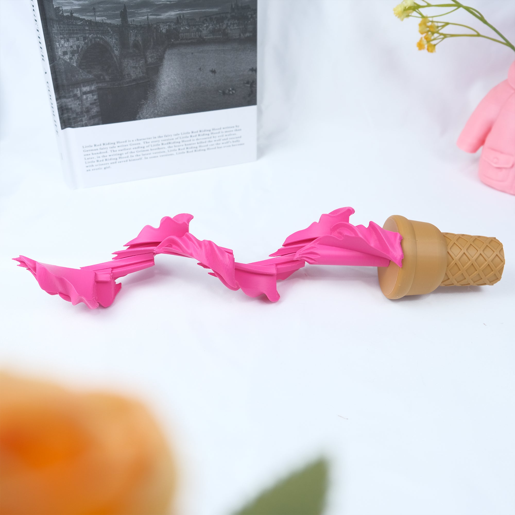 Ornement imprimé de crème glacée déformable 3D