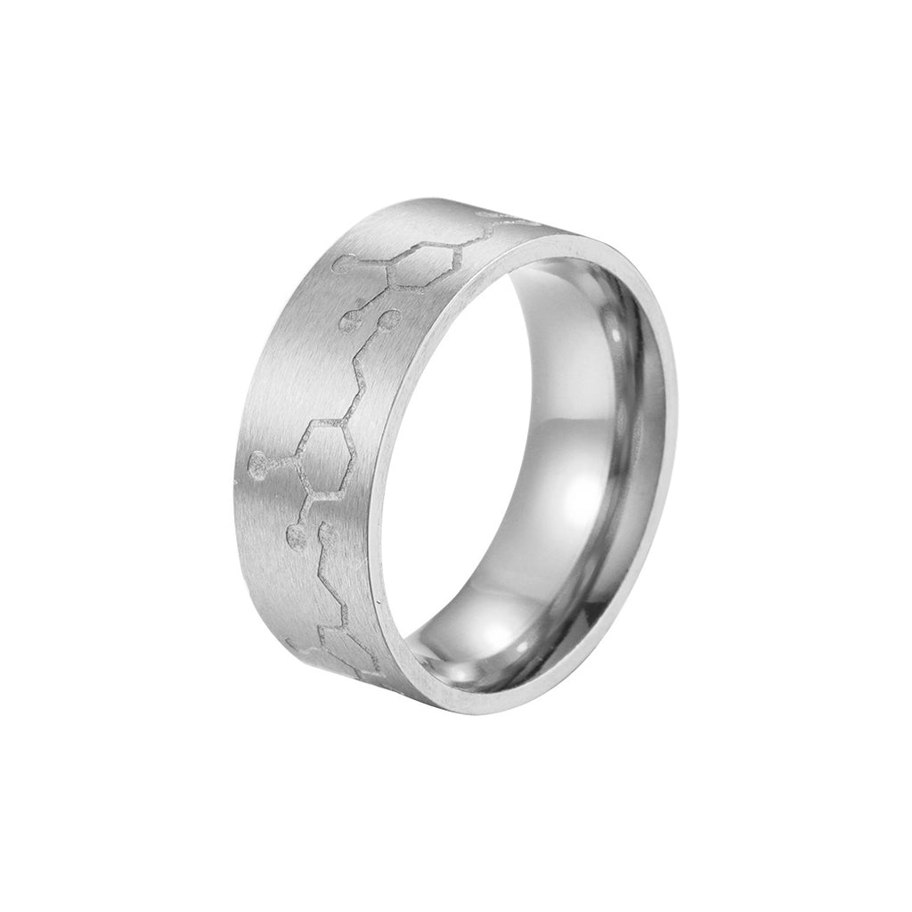 Style acier inoxydable bague dopamine