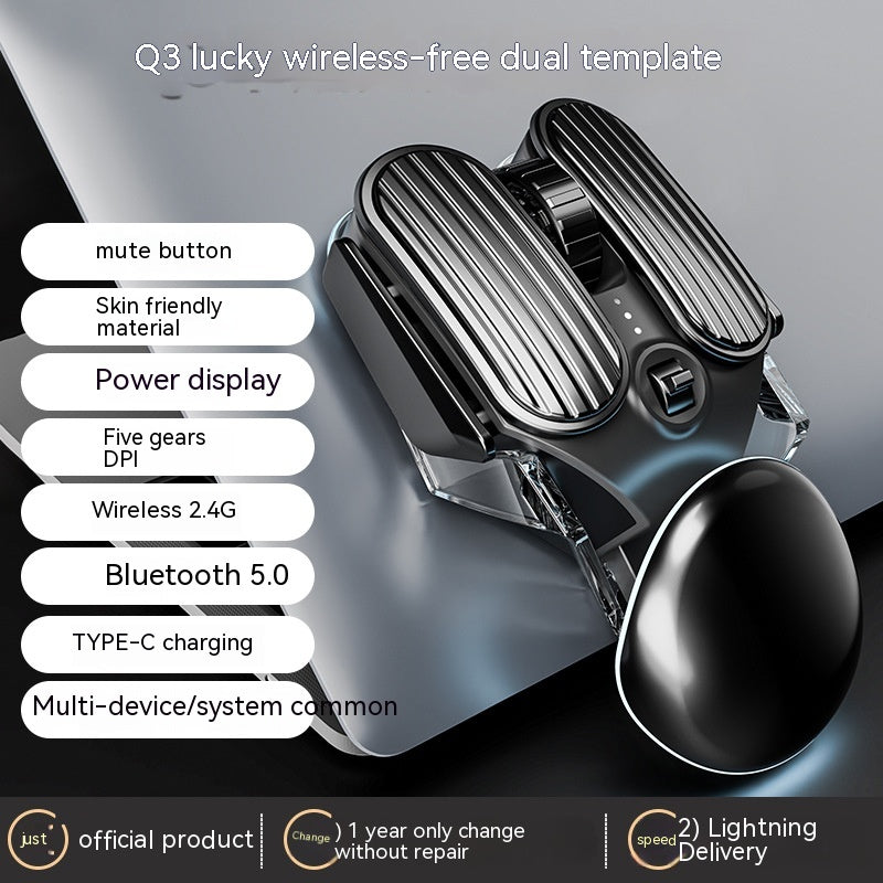 Science Fiction Bluetooth sans fil Mouse Mute Girl Mute Bureau de jeu rechargeable