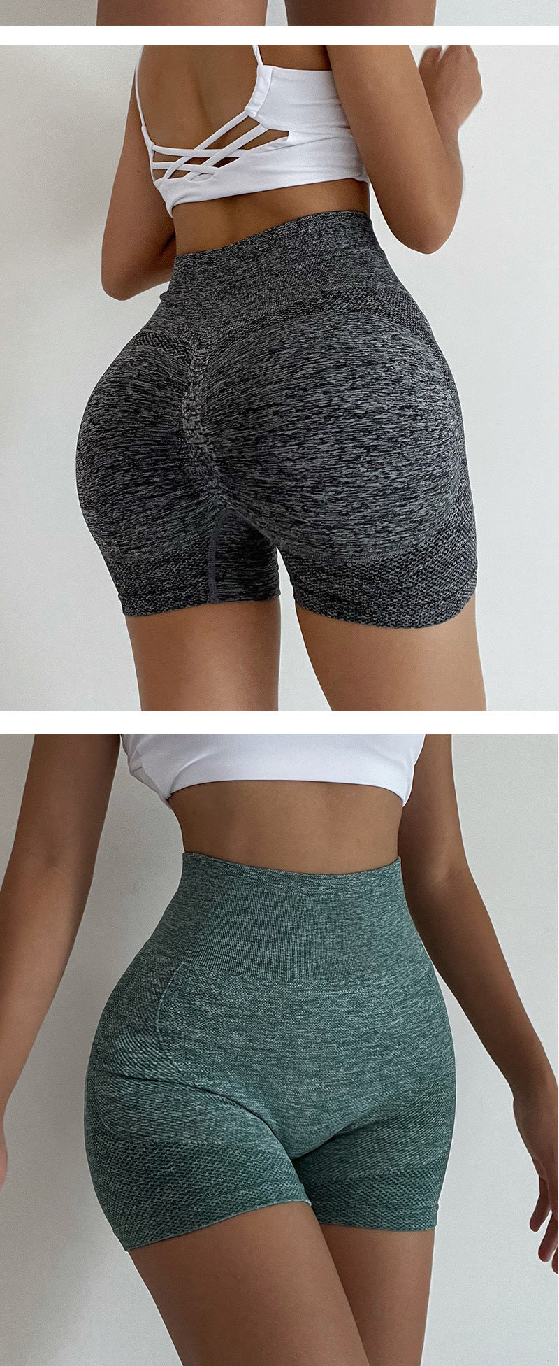 Short de yoga Honey Hip High-waist Séchage rapide Seamless Waist Slimming et Hip Lifting Thre