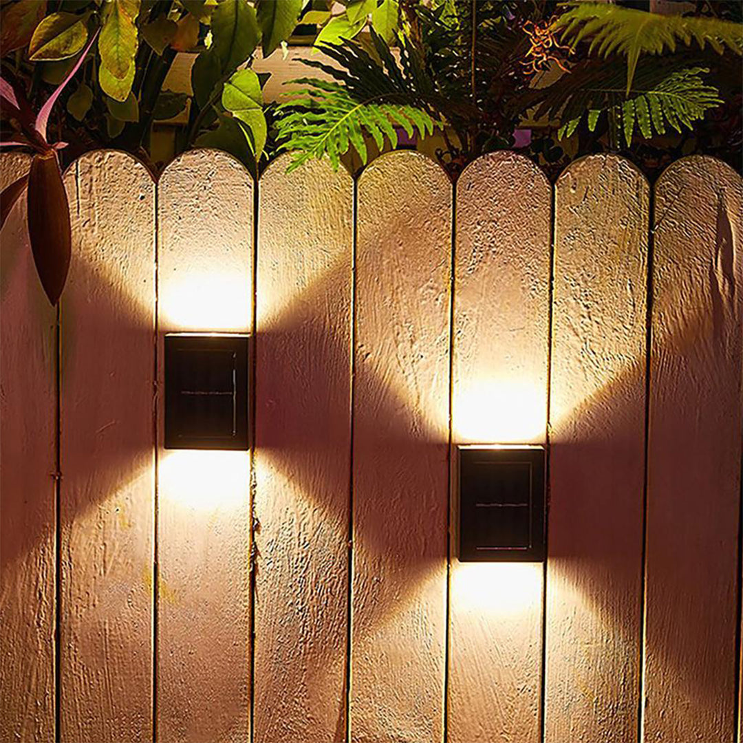 Pack de 2 Solar Outdoor Wall Light - Imperméable pour jardin et patio