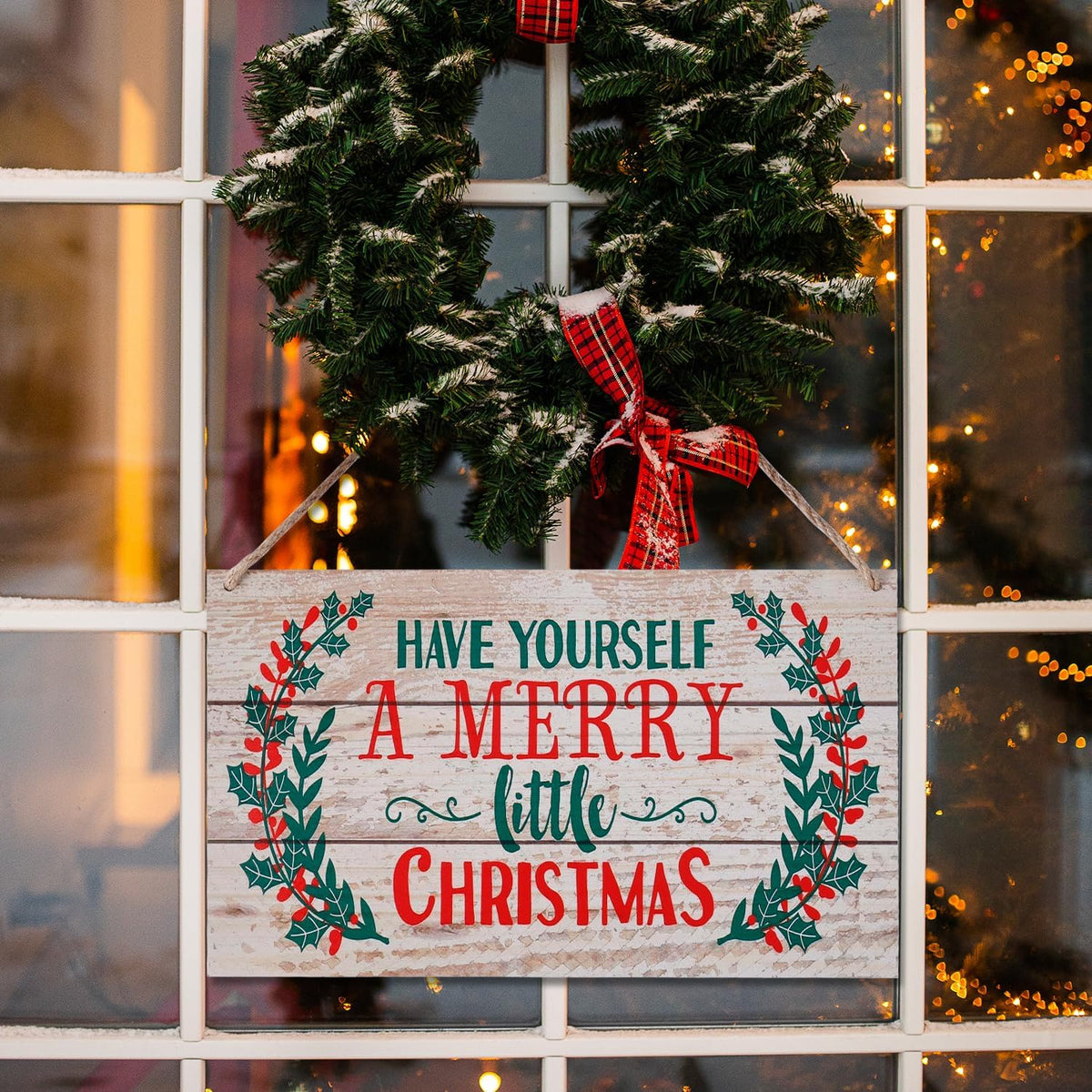 Panneau suspendu de porte de Noël 11,8x7.1in