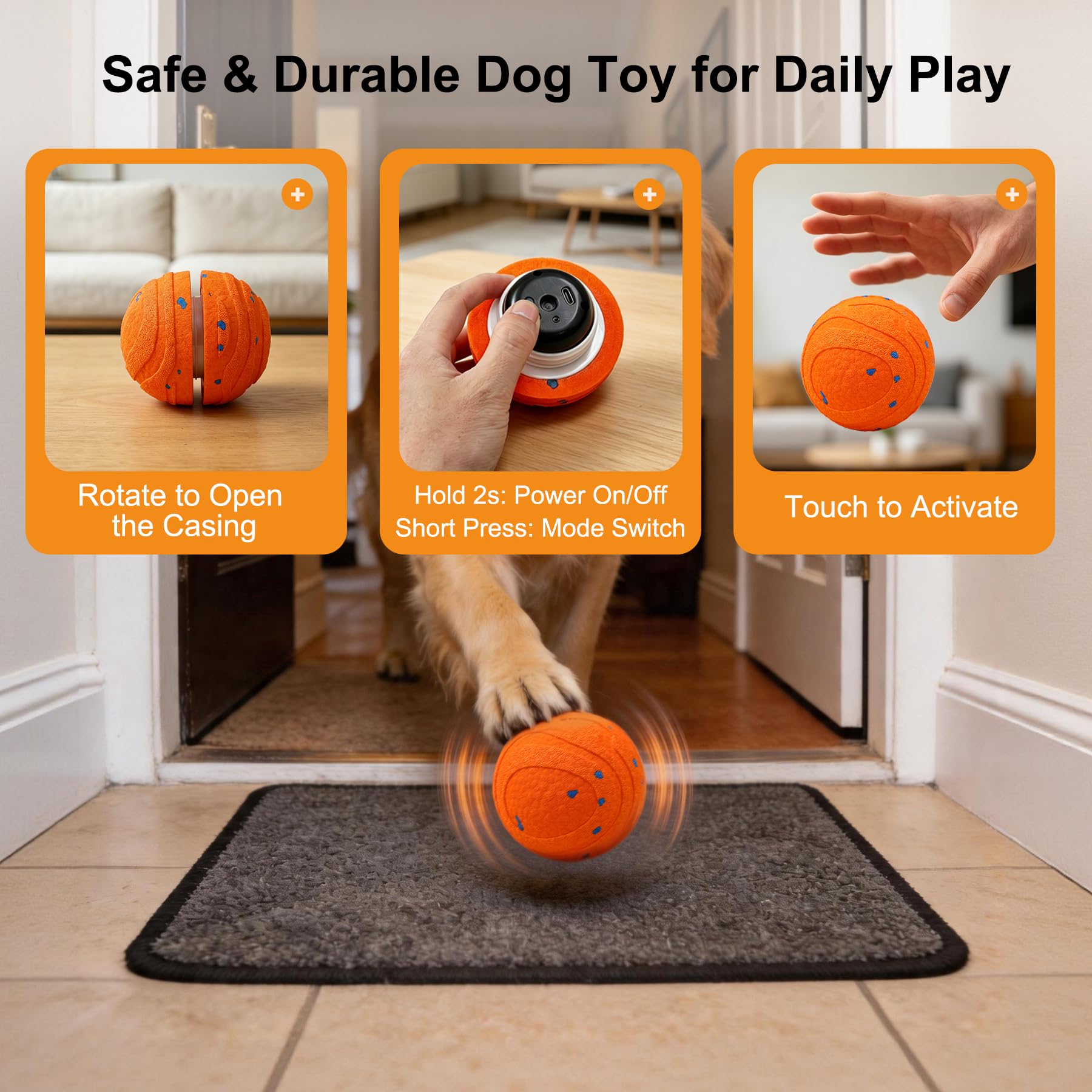 Balle de chien automatique interactive