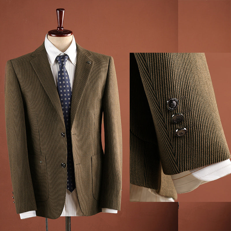 Blazer à deux boutons Casual style vintage avec Lapels Notch