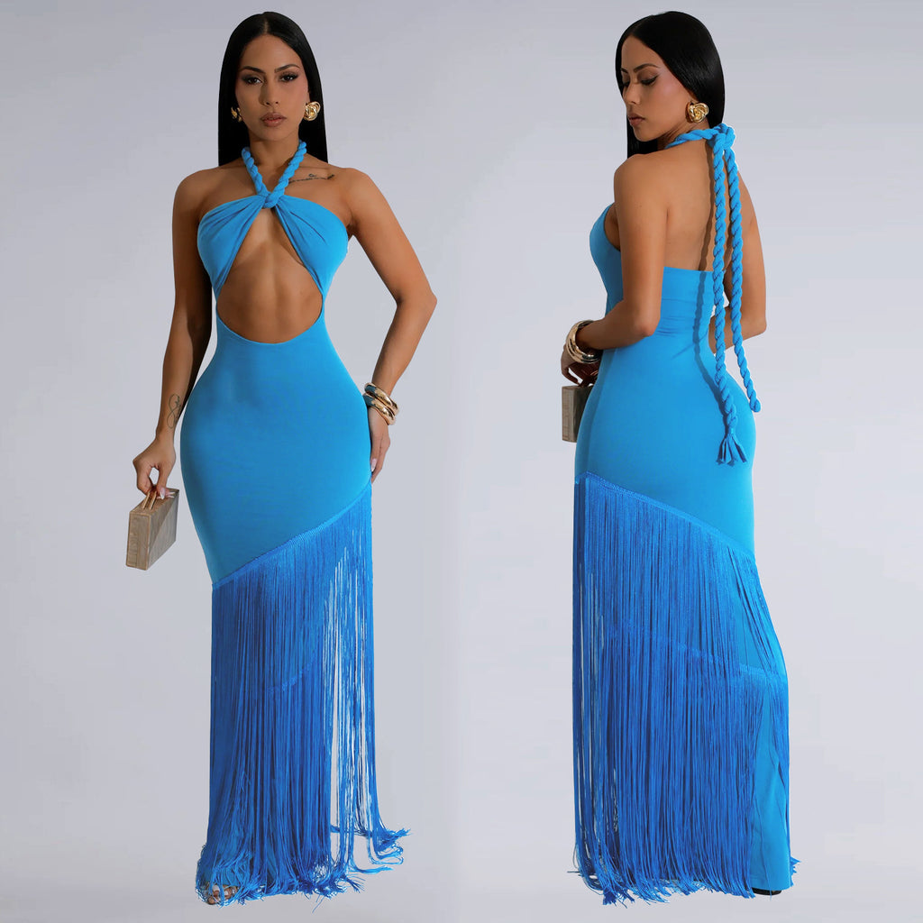 Robe de haut de tube de pointage en tassel d'été
