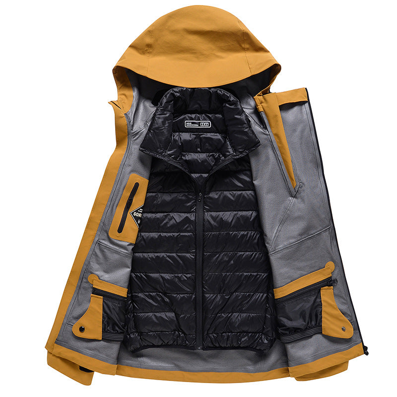 Costume de ski homme et femme en plein air imperméable à l'eau Veneer Double Plaque Costume de ski