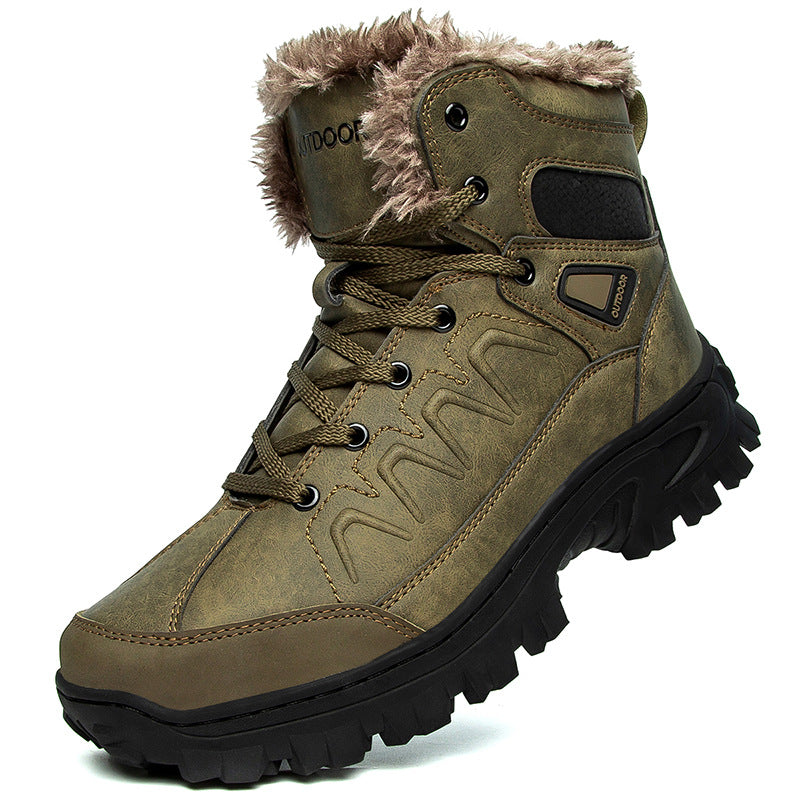 Chaussures de coton d'extérieur haut de gamme pour hommes Plus Taille chaude
