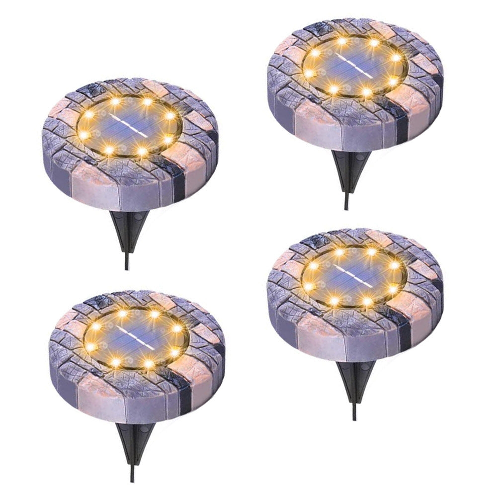 8 led Stone Solar Underground Light