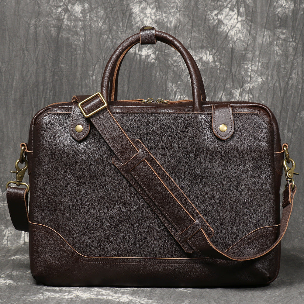 Sac à main en cuir véritable pour hommes Sac à main en cuir végétalisé