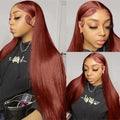 Red Brown 33color Huamn Perruque cheveux 134HD Dentelle transparente