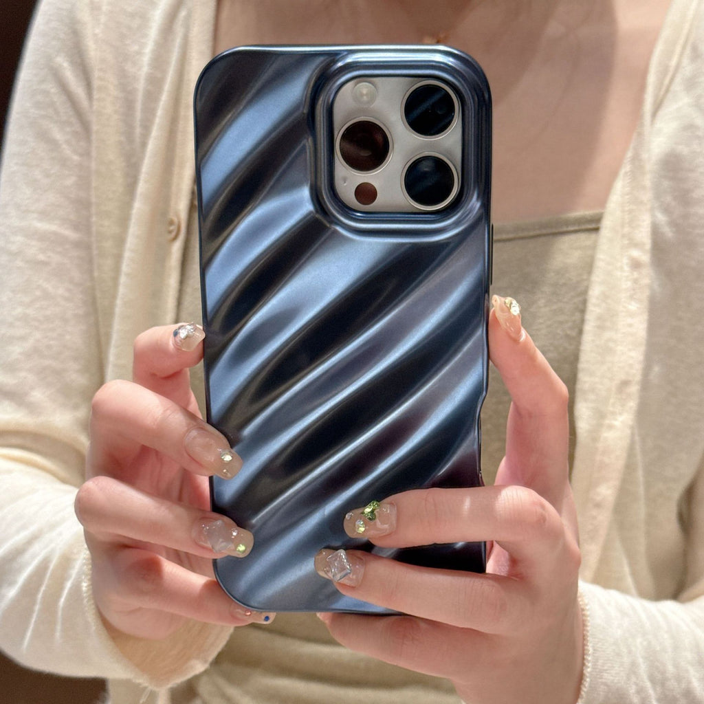 Matte Plating Shell Water Ripple Applicable Mobile Phone Soft Case
