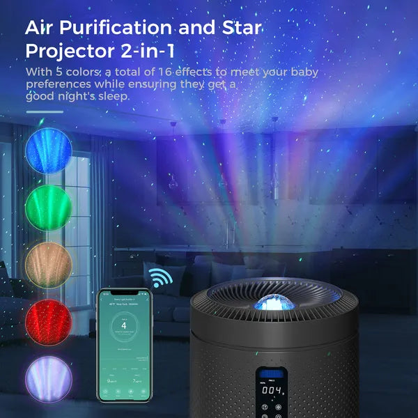 Purificateur d'air noir grande chambre