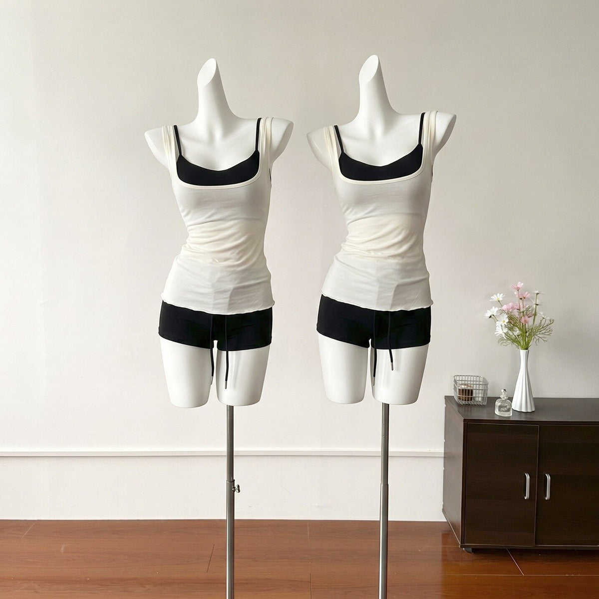 Ensemble de camisoles en deux parties, en couleurs, doux et sexy