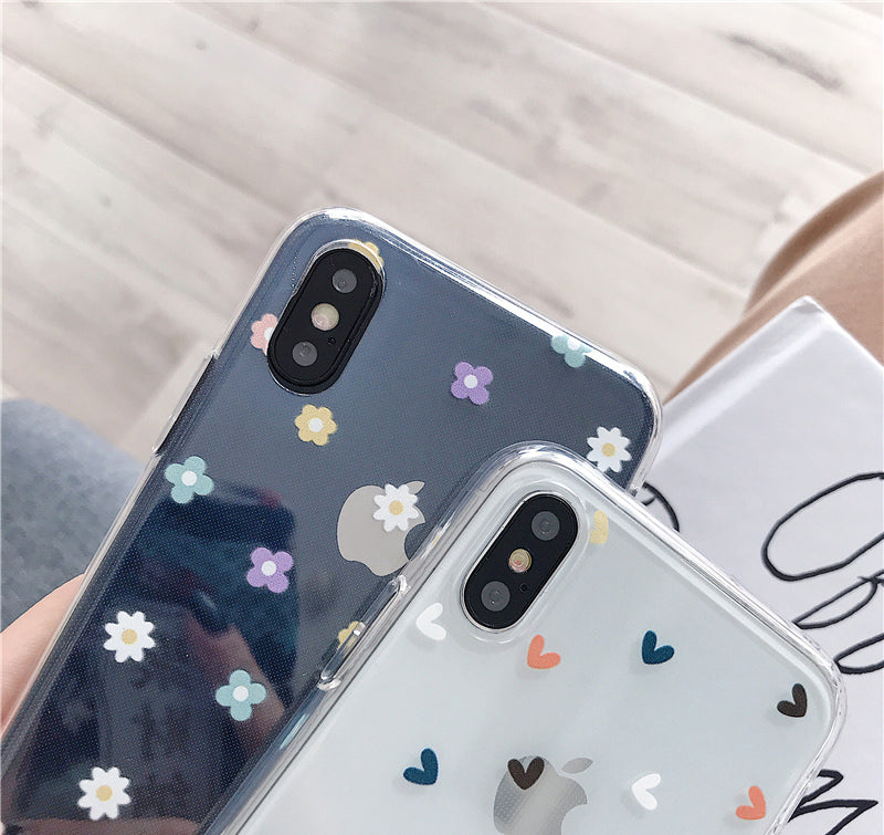 Simple coeur de fleur 6splu XS max / XR cas pour iP 8 / 7plus