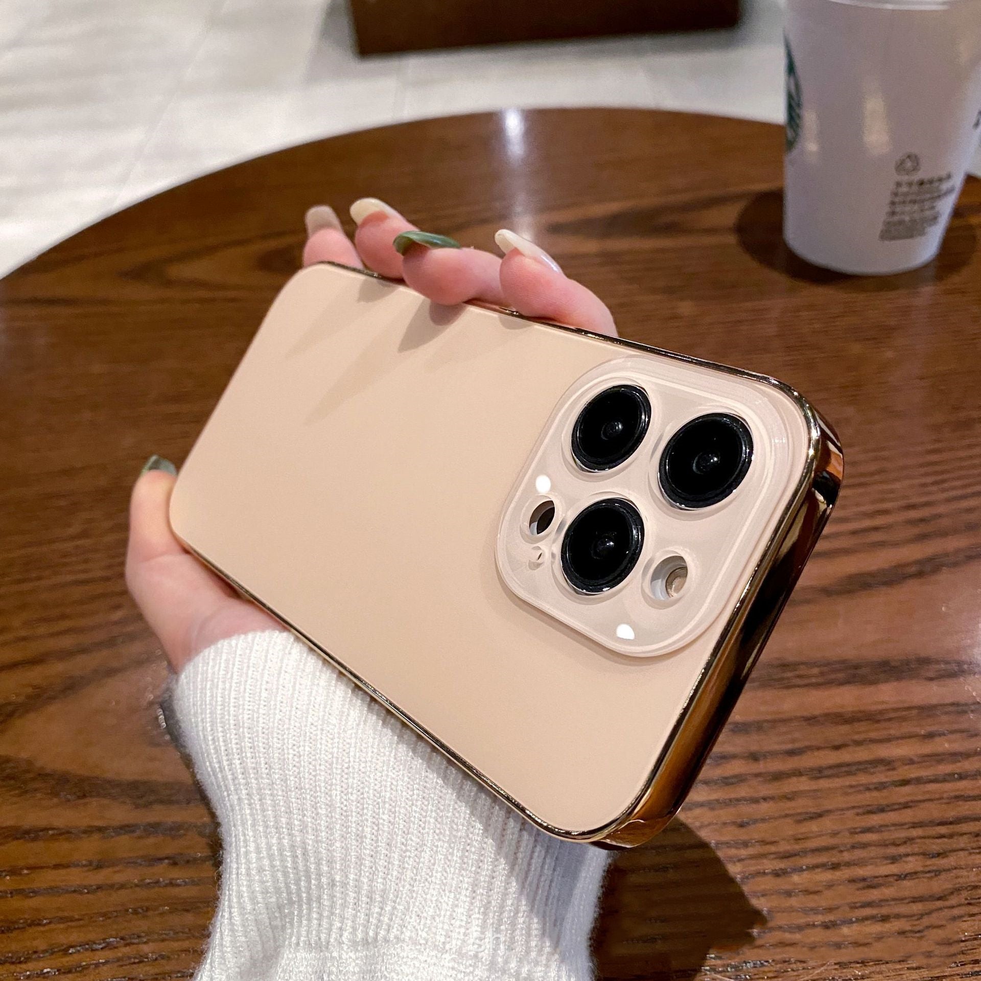Étui de téléphone en acrylique givré Tpu électroplaqué