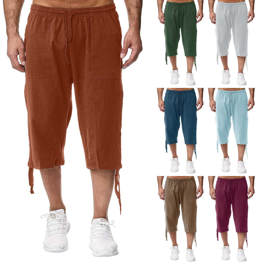 Pantalon de sport casual de coton et de coton d'été Linge de maison croped Casual P