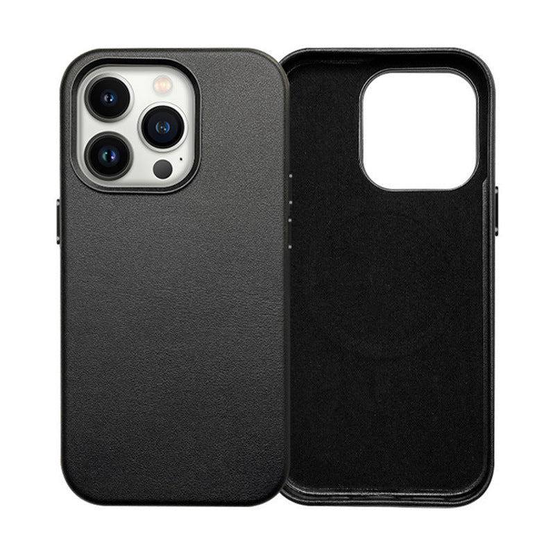 IPhone14 Série magnétique en cuir d'affaires résistant à la chute anti-usure