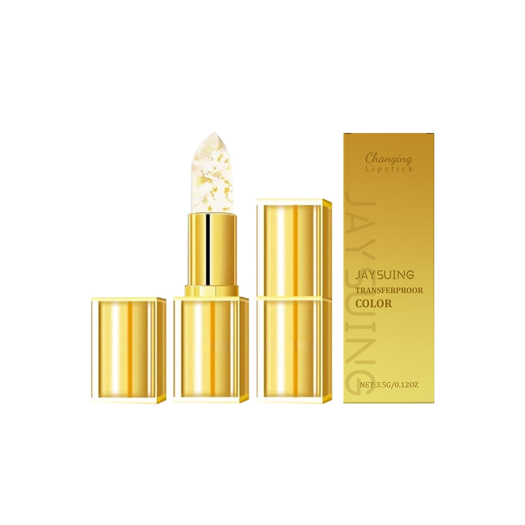 Baume à lèvres hydratant à changement de couleur de feuille d'or 3,5g