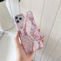 Fille rose peau dorée serpent modèle cas téléphone