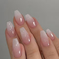 Stickers 24 Pièces d'art à ongles en forme de cercueil en rose Gradient