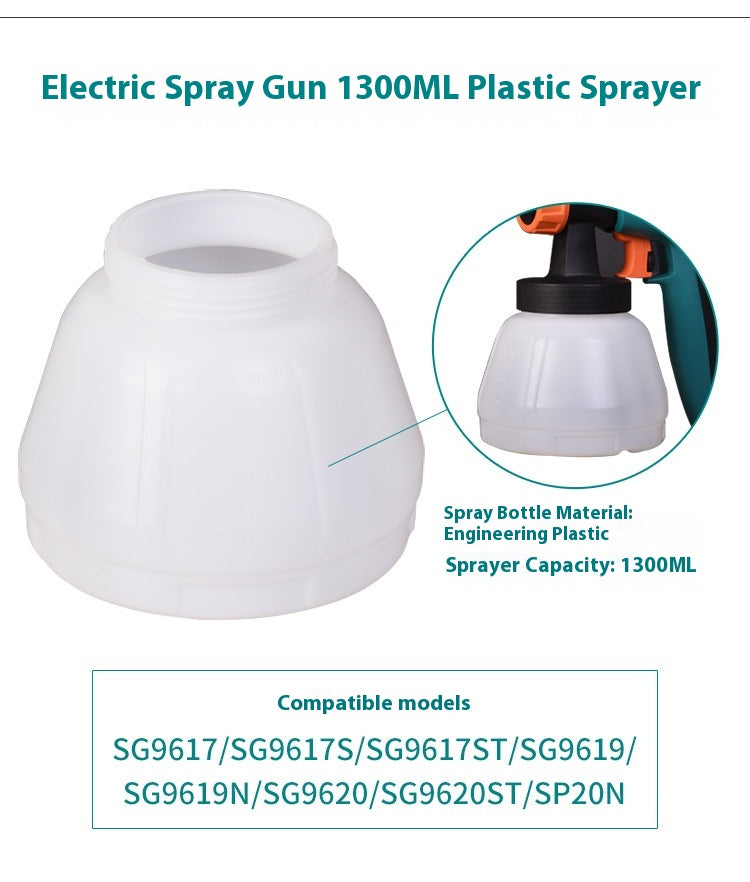 Pistolet de pulvérisation électrique avec 800ML 1300ML Grand pulvérisateur en acier inoxydable