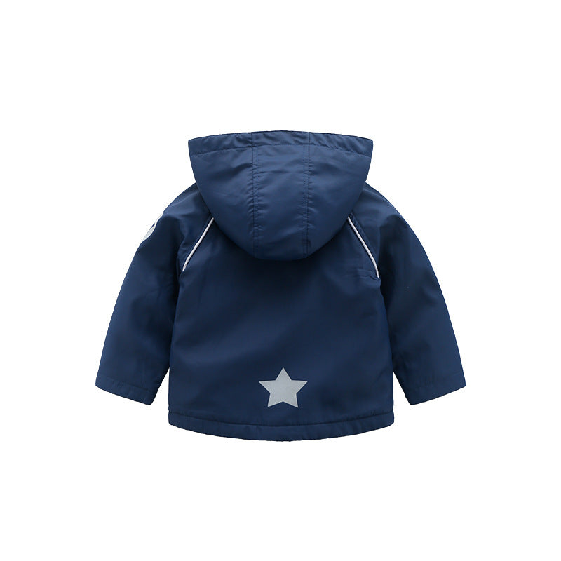 Vêtements d'automne à capuche pour garçons Veste polaire pour enfants