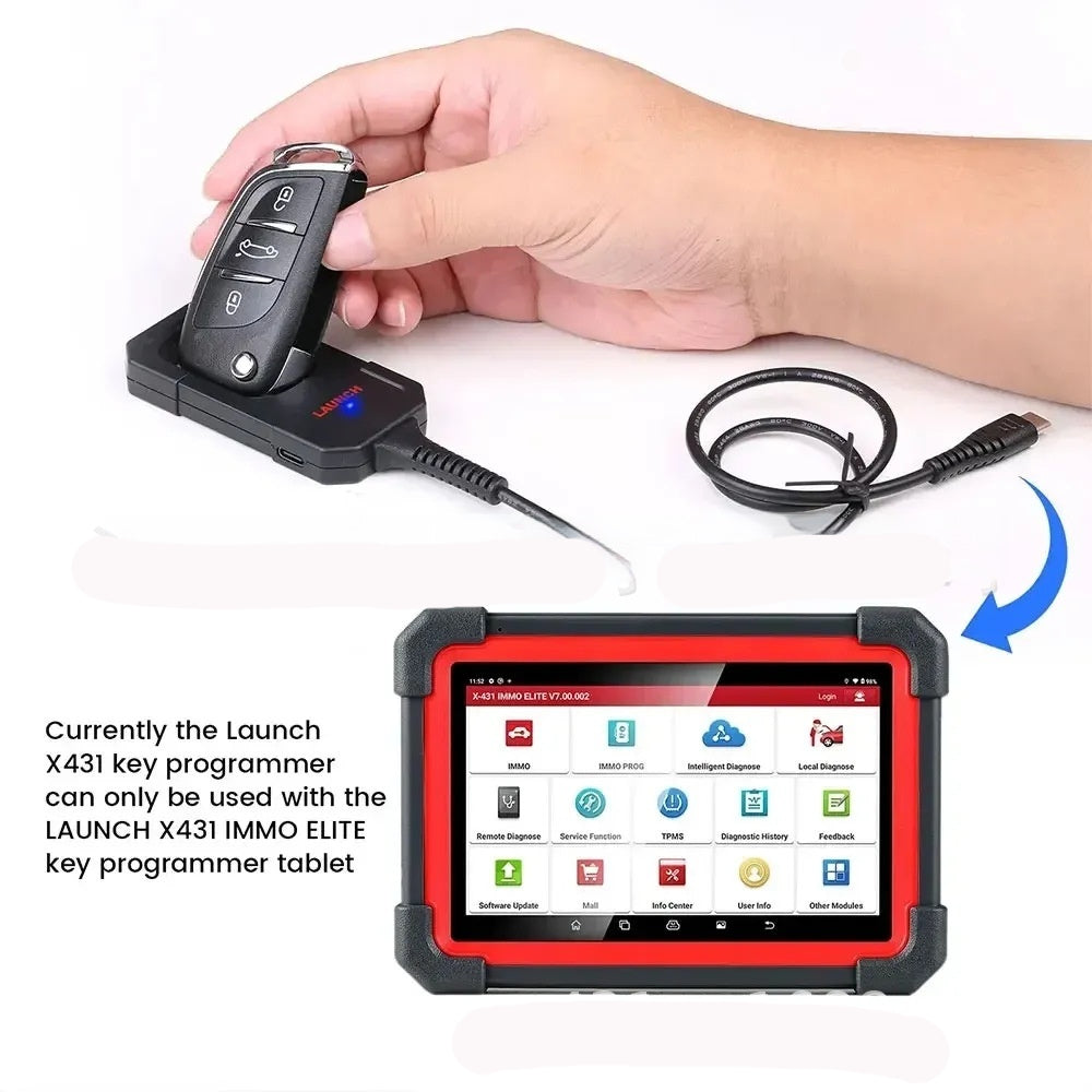 Lancement du programmeur clé X431 pour X-431 IMMO Plus Pro PAD VII
