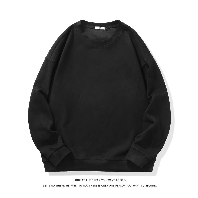 Sweat-shirt à manches longues à col rond pour homme