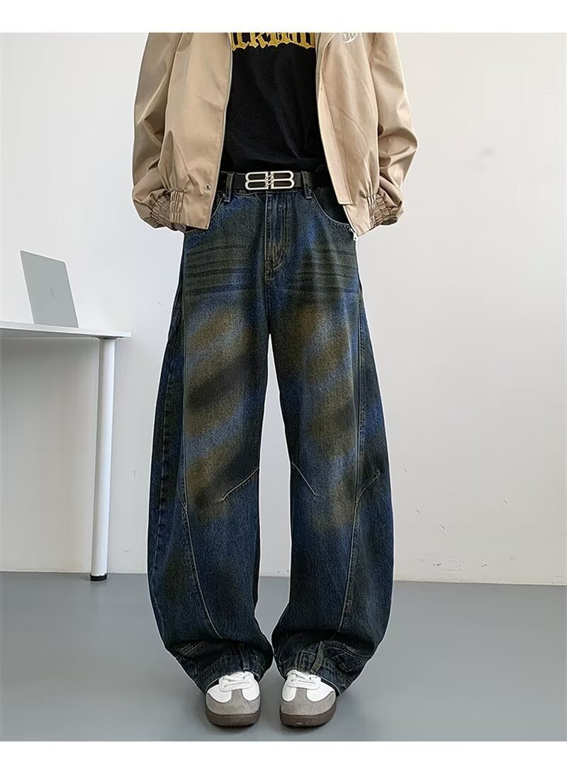 Pantalons de denim haute rue pour hommes Edgy-cool