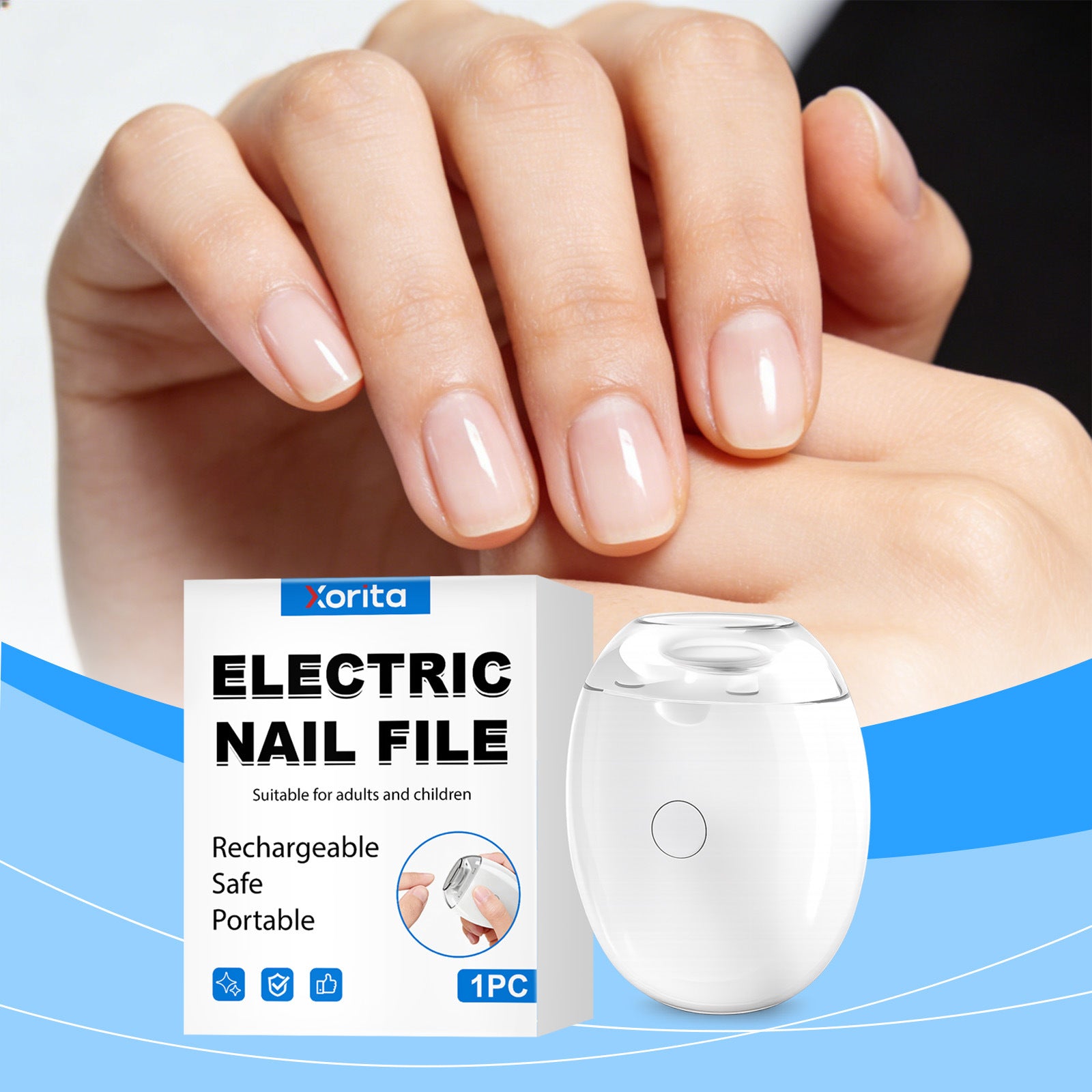 Xorita Electric Nail Grinder With Multiple Speed Settings, Silent, Automatic Debris Collection, Suitable For Daily Nail Trimming For The Whole Family