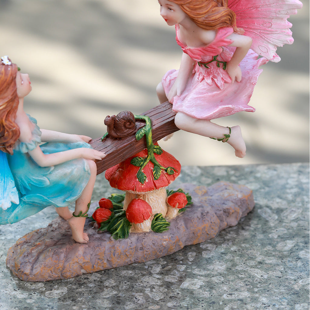 Jardin Fée Seesaw Resin Artisanat Ornement
