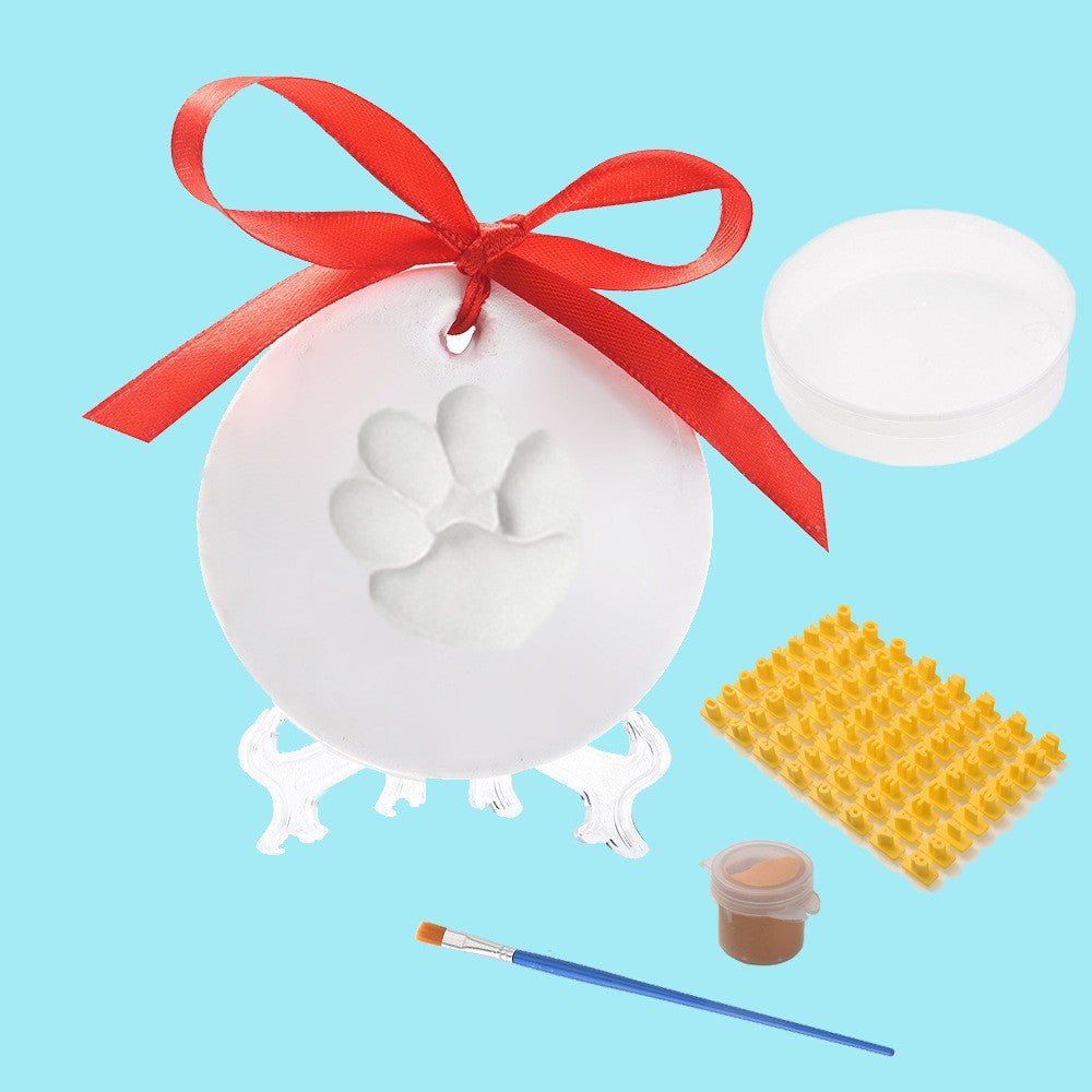 Chat de chat blanc et chien Paw bricolage encre Pad souvenir
