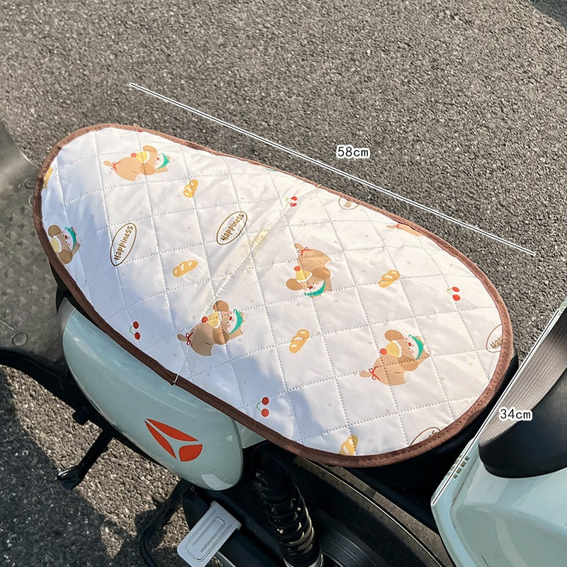 Couverture de siège de moto anti-poussière et thermosolidable