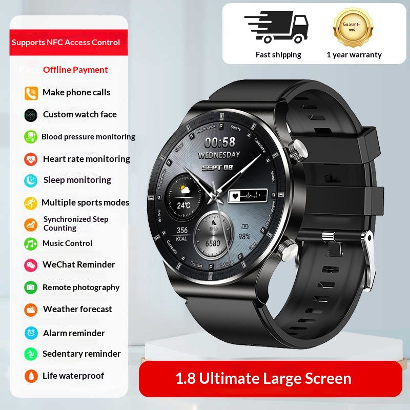 Smart Sports Watch avec Bluetooth appelant la fréquence cardiaque et surveillance du glucose du sanga multifu