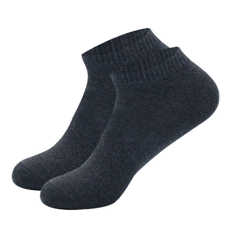 Hommes Coton Déodorant de couleur uni et Chaussettes à cheville absorbant la sueur