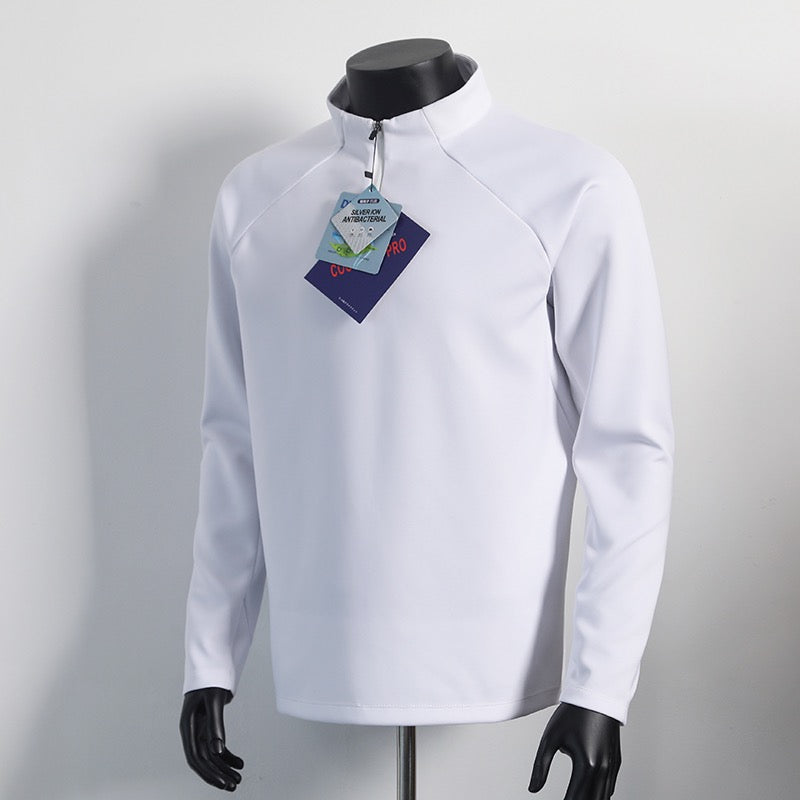 Pull à manches longues thermique en col de mock pour hommes