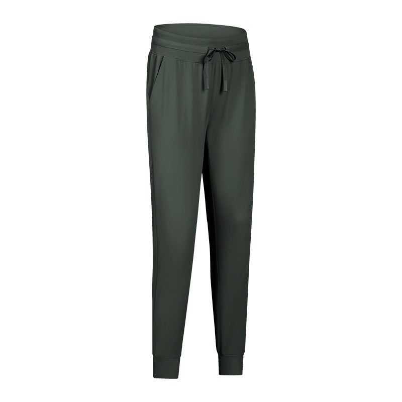 Pantalon de yoga haute taille pour femmes Drawstring Quick-drying Elastic Running Fitness