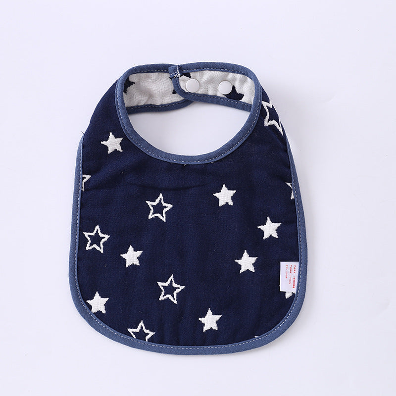 Été mince coton pur Bouton dissimulé 6 couches en U Baby Gauze Bib