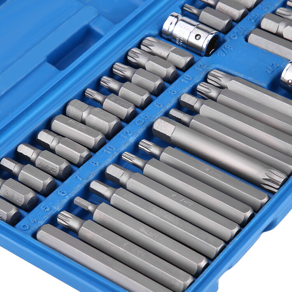 40 X Allen clé Torx hexagonale Star socket bit jeu d'entraînement outil de réparation de voiture 1-2 3-8